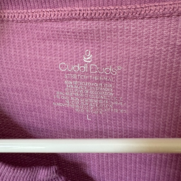 Maternity Shirt in Pink/Purple Jersey Material with Buttons - Picture 3 of 6